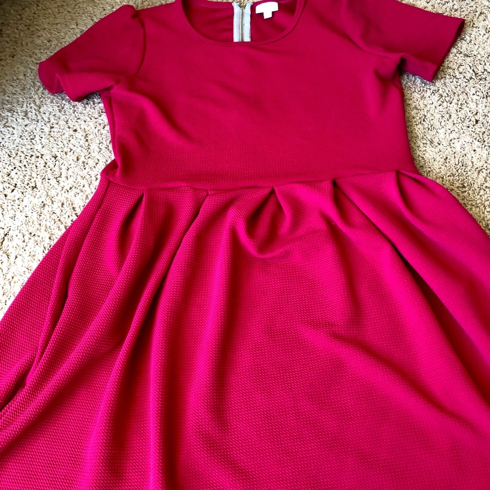 Deep berry pink LuLaRoe Amelia